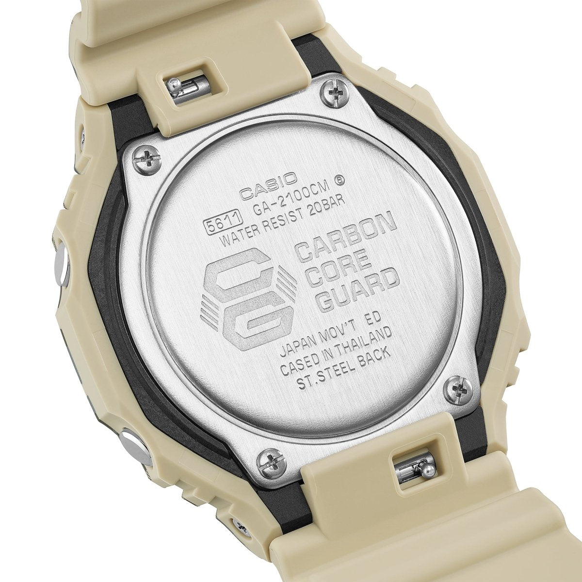 Casio G-Shock GA-2100CM-5A Camouflage Carbon Core Guard Analog-Digital Black Dial Men's Watch - Wristbear-4