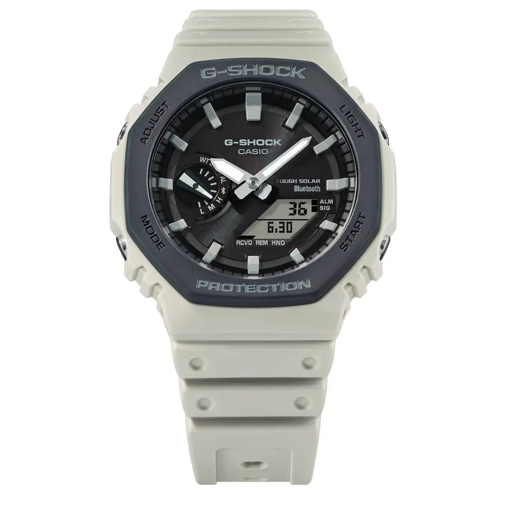 G-Shock-Casio G-Shock GA-B2100LUU-5A Tough Solar Bluetooth Gray Analog Digital Resin Band Watch-Wristbear-3