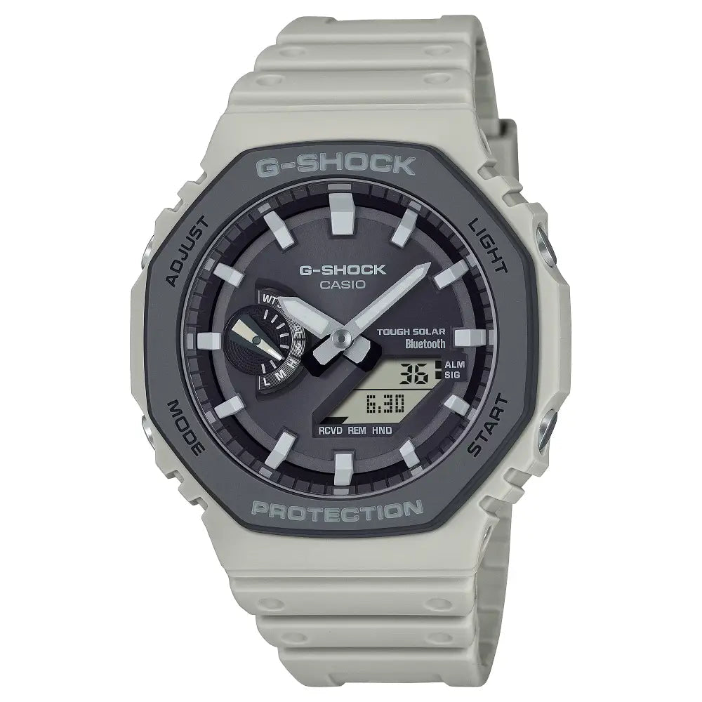 G-Shock-Casio G-Shock GA-B2100LUU-5A Tough Solar Bluetooth Gray Analog Digital Resin Band Watch-Wristbear-1