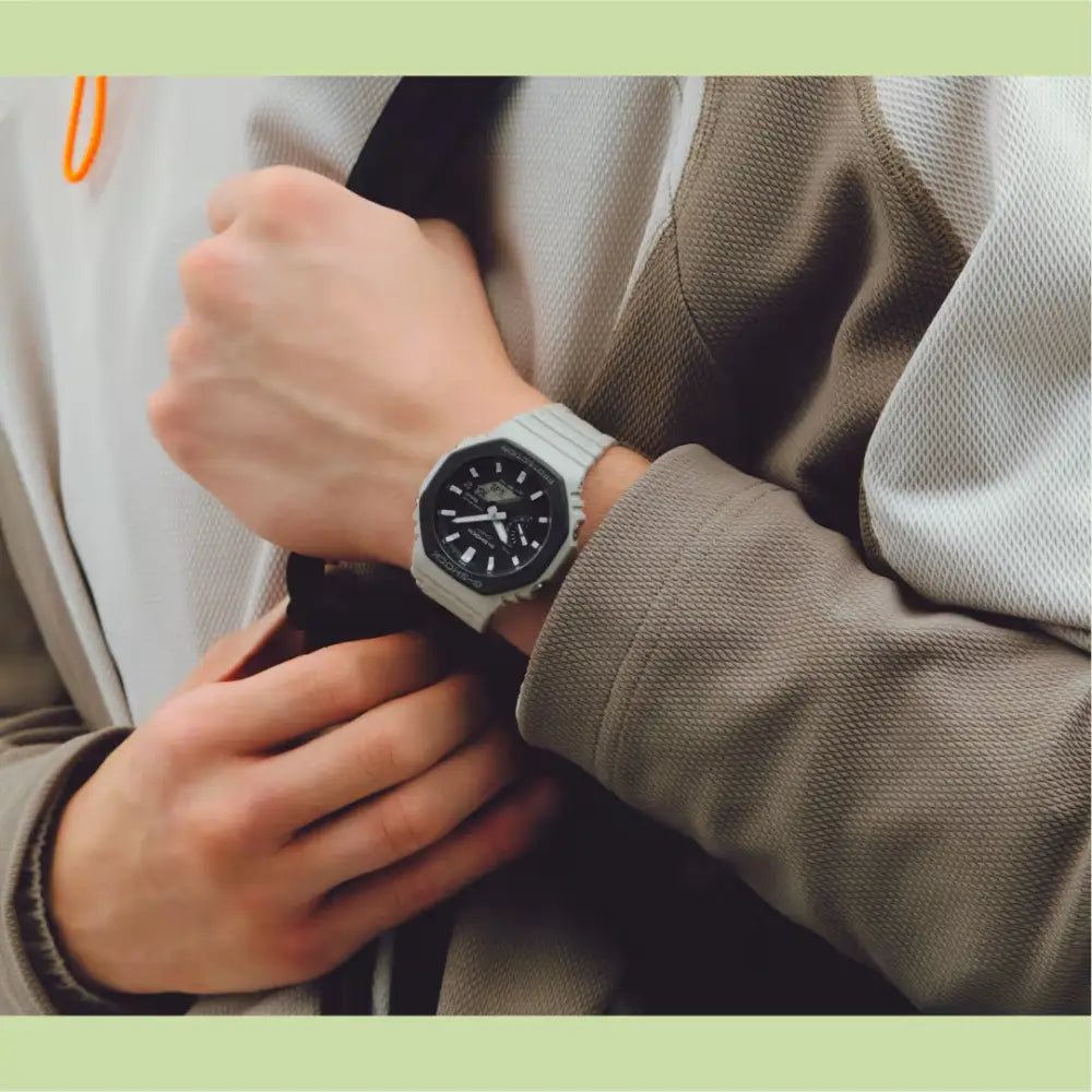 G-Shock-Casio G-Shock GA-B2100LUU-5A Tough Solar Bluetooth Gray Analog Digital Resin Band Watch-Wristbear-2