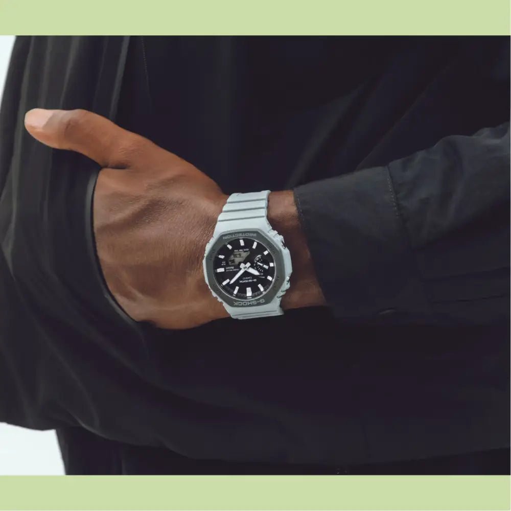 G-Shock-Casio G-Shock GA-B2100LUU-8A Tough Solar Bluetooth Gray Analog Digital Resin Band Watch-Wristbear-2