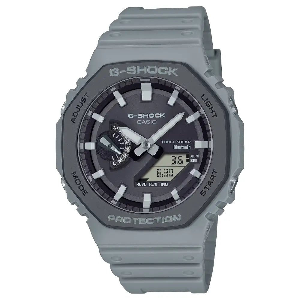 G-Shock-Casio G-Shock GA-B2100LUU-8A Tough Solar Bluetooth Gray Analog Digital Resin Band Watch-Wristbear-1
