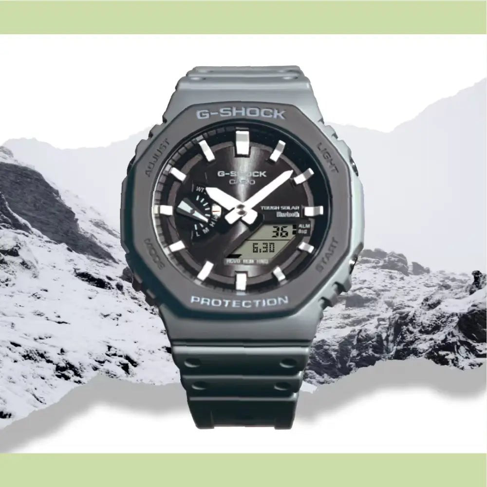 G-Shock-Casio G-Shock GA-B2100LUU-8A Tough Solar Bluetooth Gray Analog Digital Resin Band Watch-Wristbear-4
