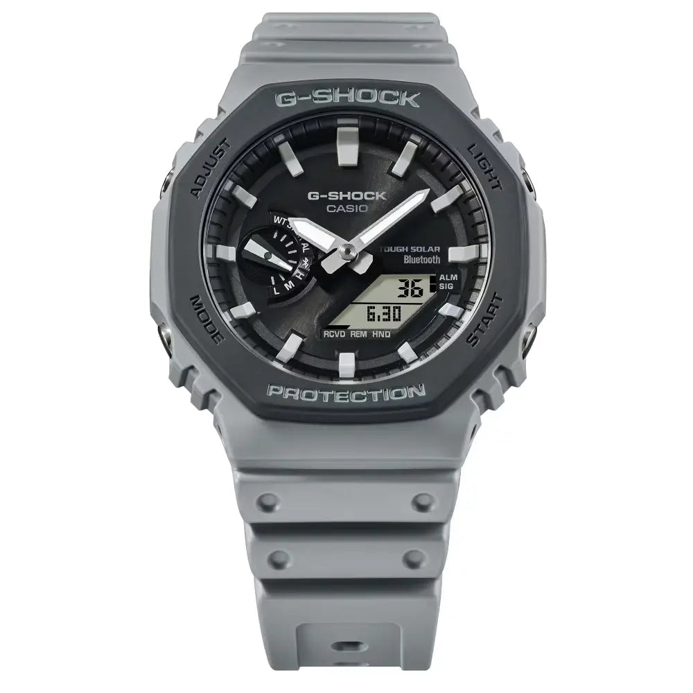 G-Shock-Casio G-Shock GA-B2100LUU-8A Tough Solar Bluetooth Gray Analog Digital Resin Band Watch-Wristbear-3