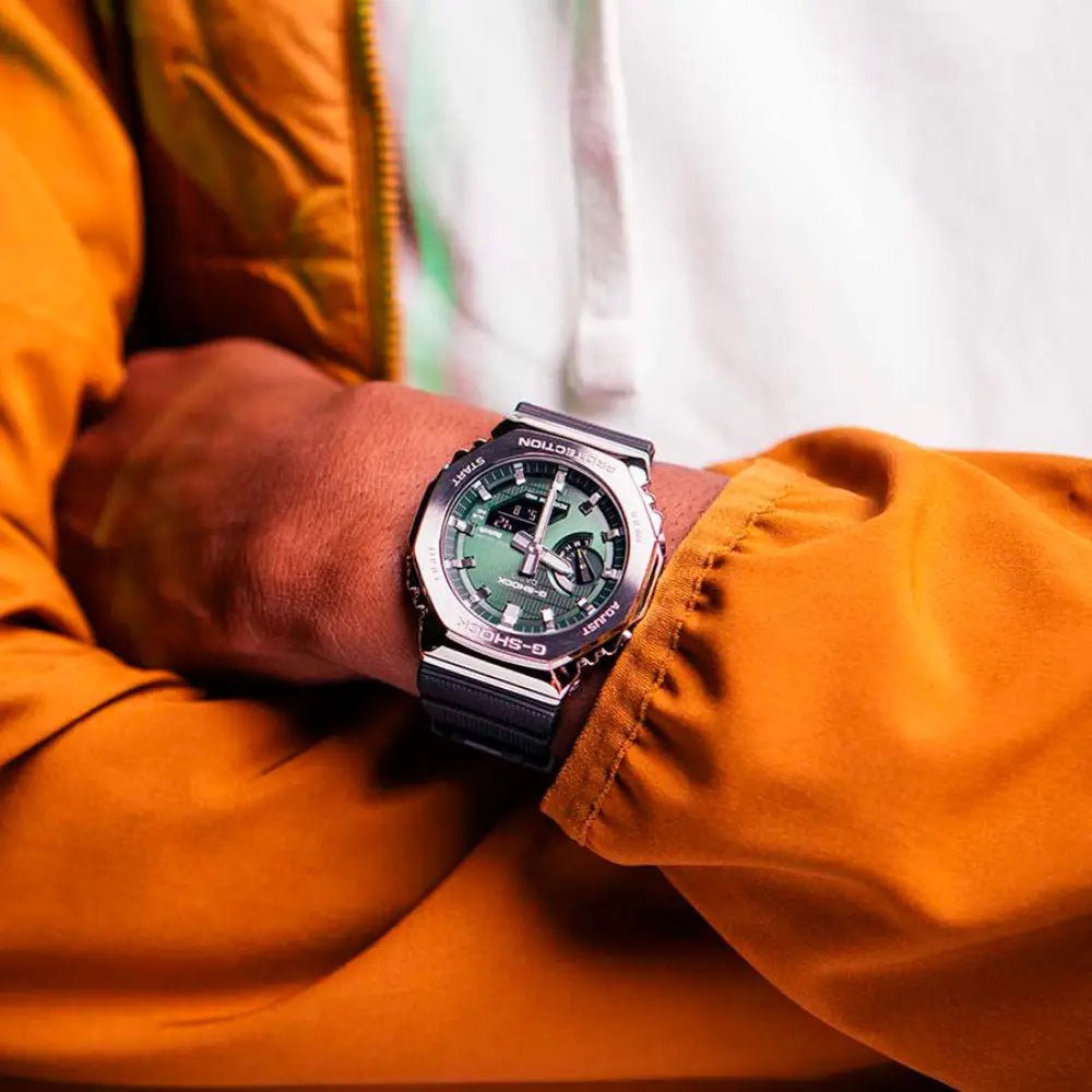 G-Shock-Casio G-Shock GBM-2100A-1A3 Tough Solar Bluetooth Green Dial Black Resin Strap Men's Watch-Wristbear-4