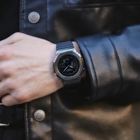 G-Shock-Casio G-Shock GM-2100BB-1A Black Dial Black Ion Plated Bezel Black Resin Strap Men's Watch-Wristbear-2