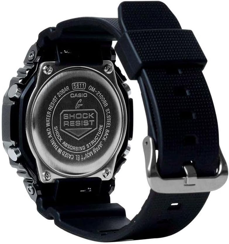 Casio G-Shock GM-2100BB-1A Black Dial Black Ion Plated Bezel Black Resin Strap Men's Watch - Wristbear-3