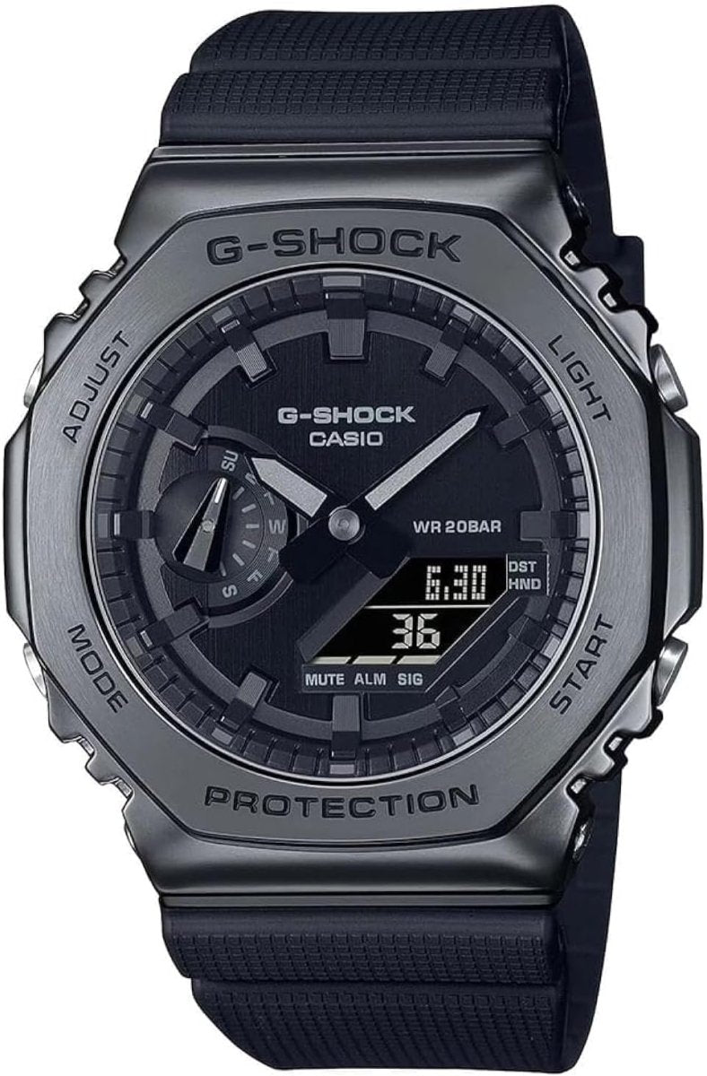 Casio G-Shock GM-2100BB-1A Black Dial Black Ion Plated Bezel Black Resin Strap Men's Watch - Wristbear-2