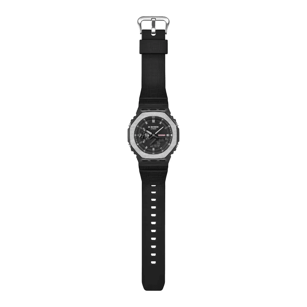 G-Shock-Casio G-Shock GM-2100BM-1A Black Dial Black Ion Plated Bezel Black Resin Strap Men's Watch-Wristbear-3