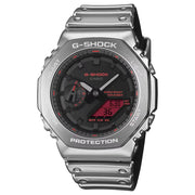 G-Shock-Casio G-Shock GM-2100YRA-8A Black Dial Silver Bezel Silver Silicone Strap Men's Watch-Wristbear-1