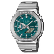 G-Shock-Casio G-Shock GM-2110D-3A1 Green Dial Stainless Steel Bracelet Men's Watch-Wristbear-1