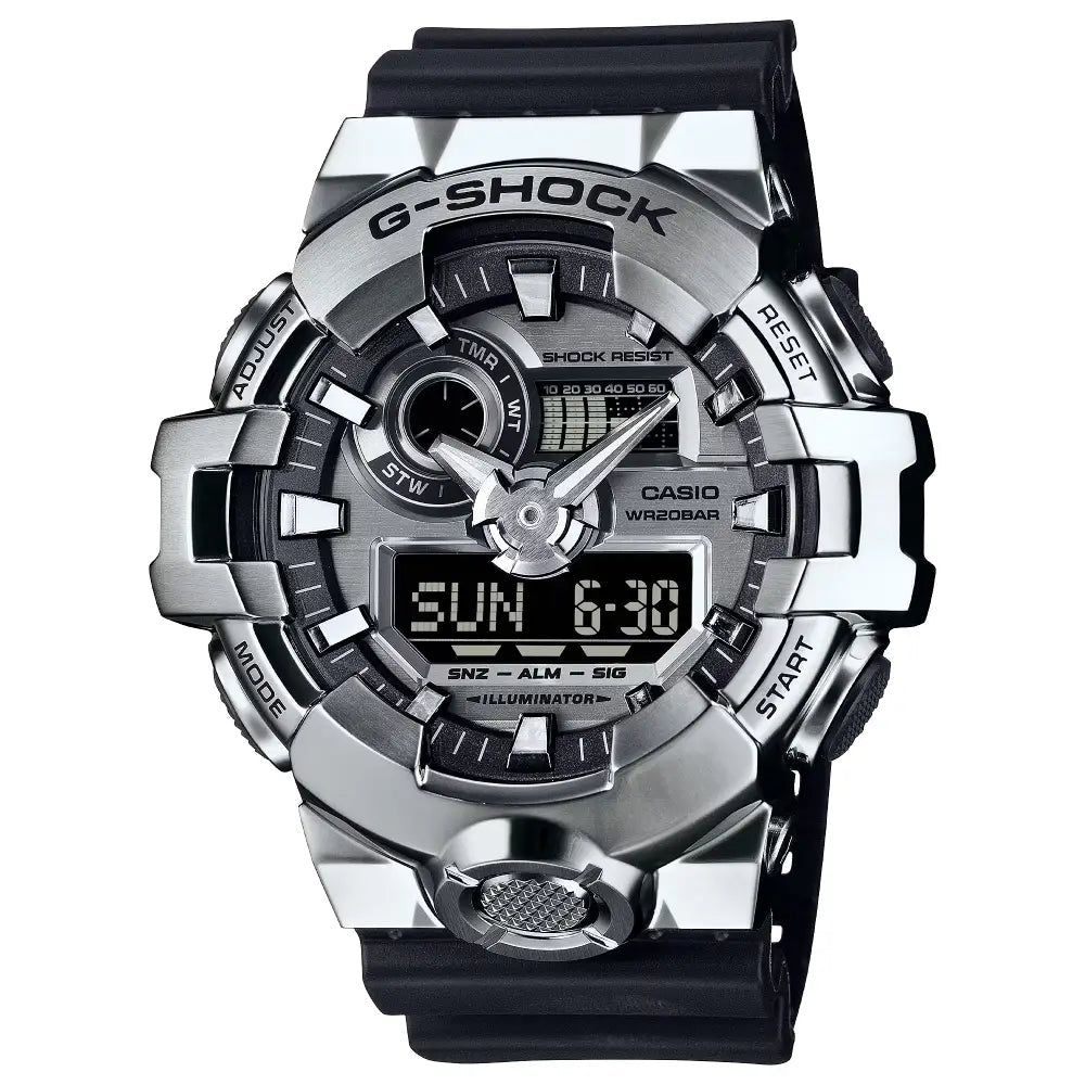 G-Shock-Casio G-Shock GM-700-1A Analog-Digital Black Dial Resin Band Watch-Wristbear-1