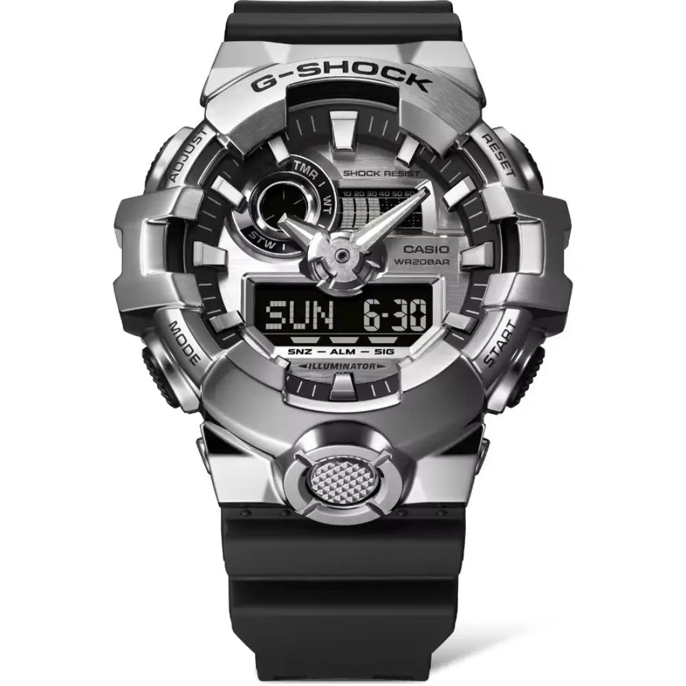G-Shock-Casio G-Shock GM-700-1A Analog-Digital Black Dial Resin Band Watch-Wristbear-4