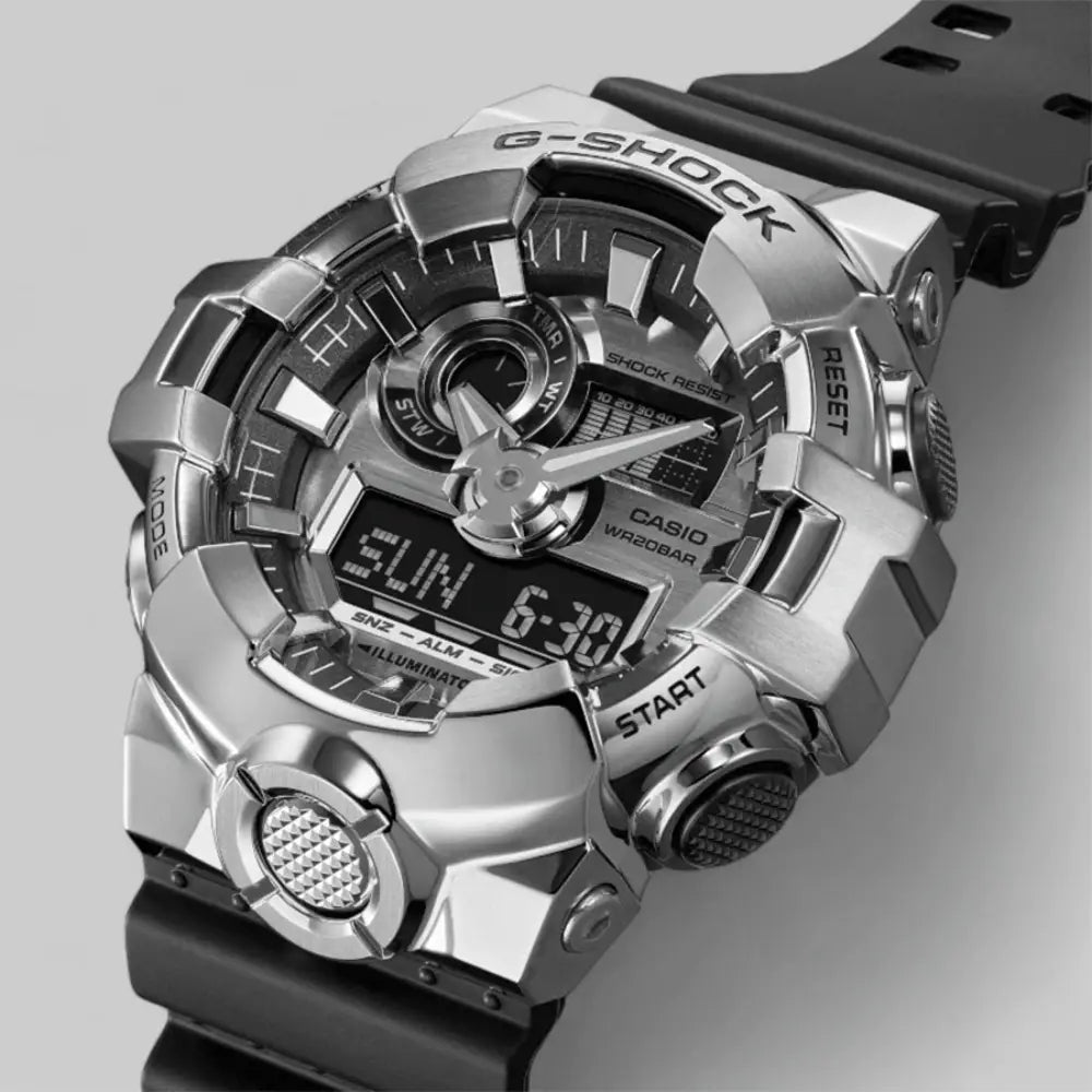 G-Shock-Casio G-Shock GM-700-1A Analog-Digital Black Dial Resin Band Watch-Wristbear-3