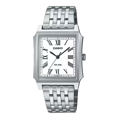 Casio MTP-B190D-7BV Classic Stainless Steel Men's Watch White