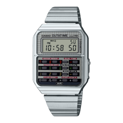Casio Vintage Back to the Future "DeLorean Edition" CA-500WEBF-1A Quartz Silver