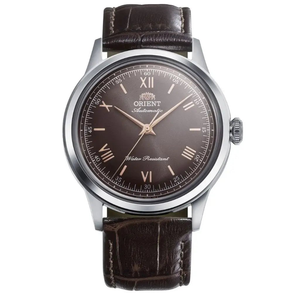 Orient-Orient Bambino 38 RA-BB0004Y Automatic Brown Dial Leather Strap Men's Watch-Wristbear-1