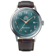 Orient-Orient Bambino Arabic Dial RA-AC0035E Automatic Green Dial Brown Leather Strap Men’s Watch-Wristbear-1