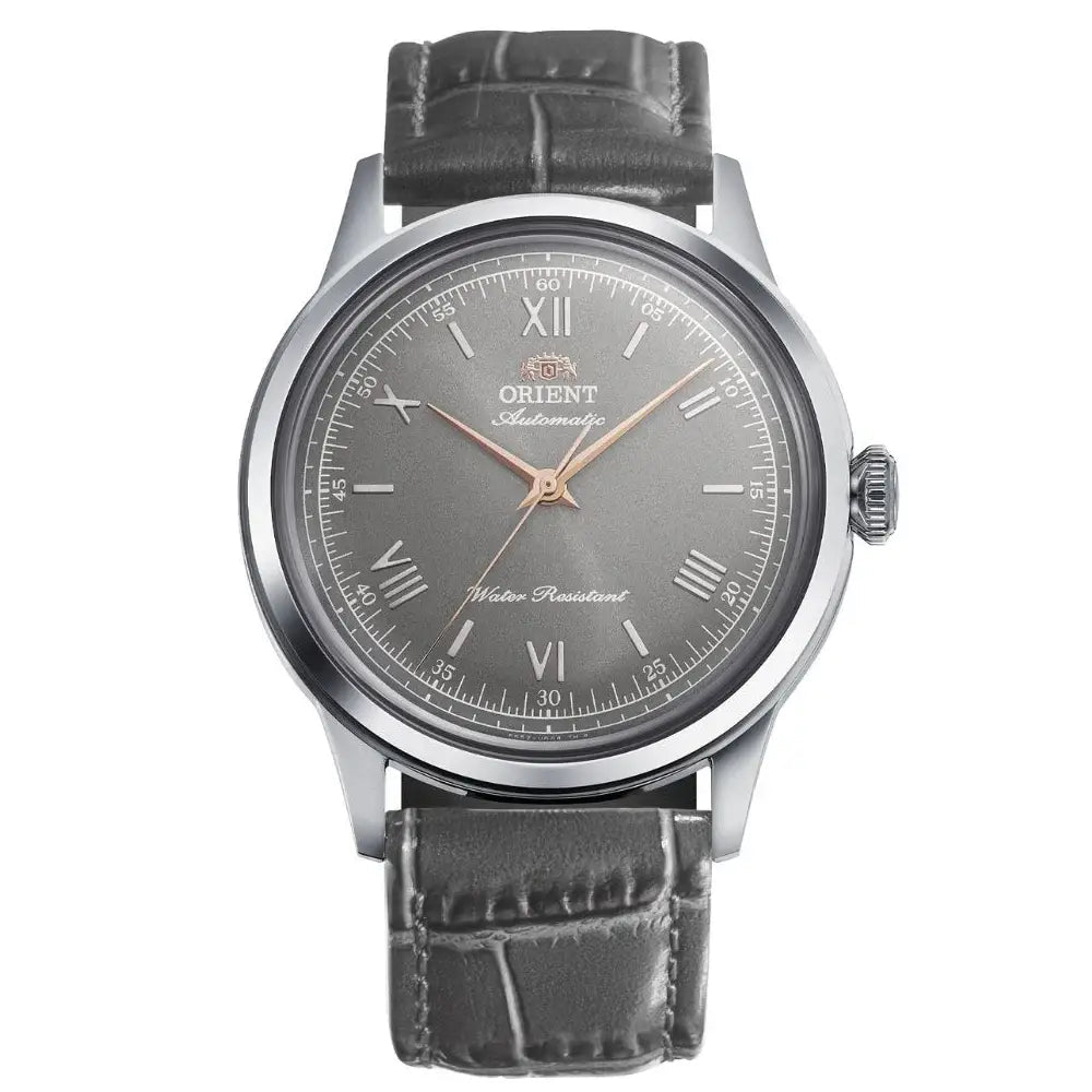 Orient-Orient Bambino Classic & Simple Style 38 RA-BB0006N Automatic Grey Dial Grey Leather Men's Watch-Wristbear-1