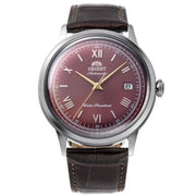 Orient-Orient Bambino RA-AC0026R Automatic Bordeaux Dial Leather Strap Men's Watch-Wristbear-1