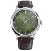 Orient-Orient Bambino RA-AC0029E Automatic Green Gradient Dial Brown Leather Strap Men’s Watch-Wristbear-1