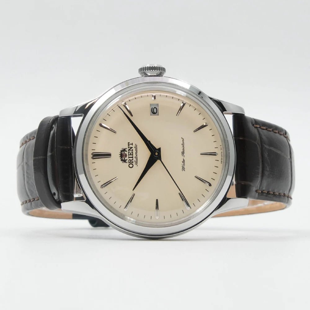 Orient-Orient Bambino 38 RA-AC0M04Y Automatic Ivory Dial Leather Strap Men’s Watch-Wristbear-5