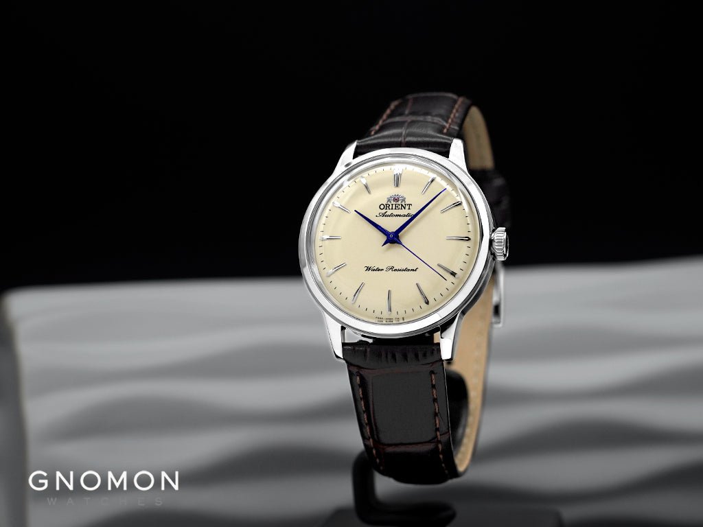 Orient RA-BB0104Y ivory dial full watch view
