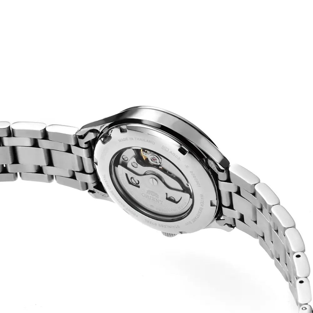 Orient-Orient Contemporary TAG03002B Open Heart Automatic Black Dial Stainless Steel Men's Watch-Wristbear-4