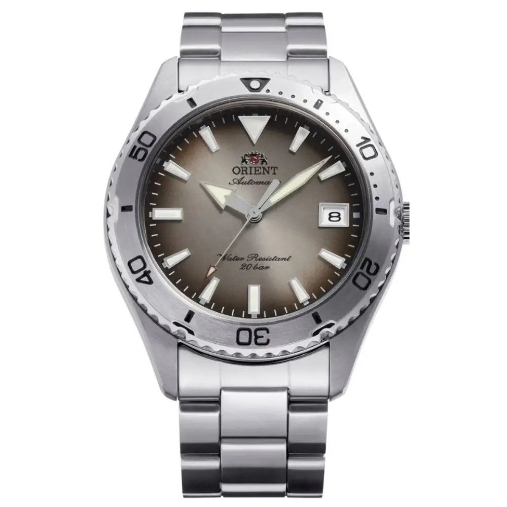 Orient-Orient Mako 40 Limited Edition RA-AC0Q16N Automatic Grey Gradient Dial Stainless Steel Men's Dive Watch-Wristbear-1