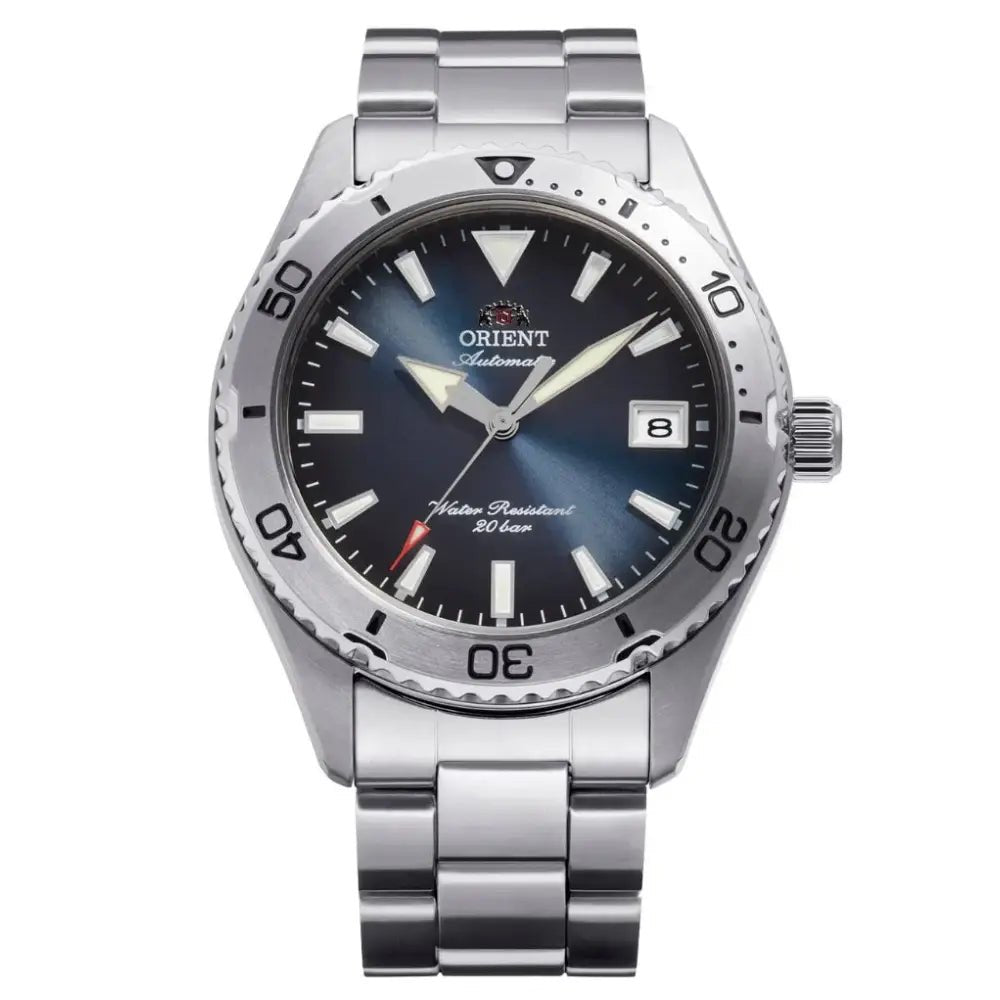 Orient-Orient Mako 40 RA-AC0Q14L Automatic Blue Gradient Dial Stainless Steel Men's Dive Watch-Wristbear-1