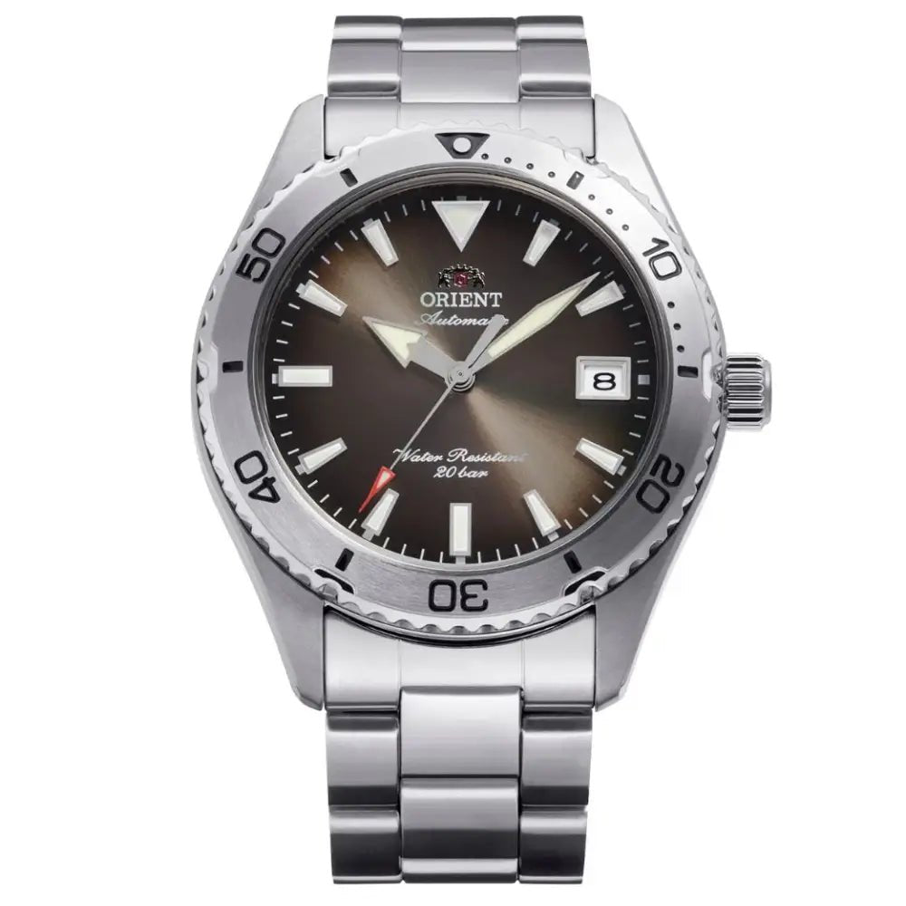 Orient-Orient Mako 40 RA-AC0Q15Y Automatic Brown Gradient Dial Stainless Steel Men's Dive Watch-Wristbear-1
