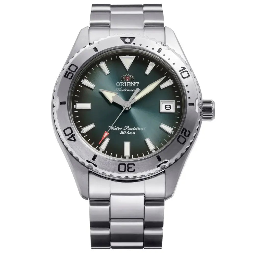 Orient-Orient Mako 40 Sports RA-AC0Q13E Automatic Green Gradient Dial Stainless Steel Men’s Watch-Wristbear-1