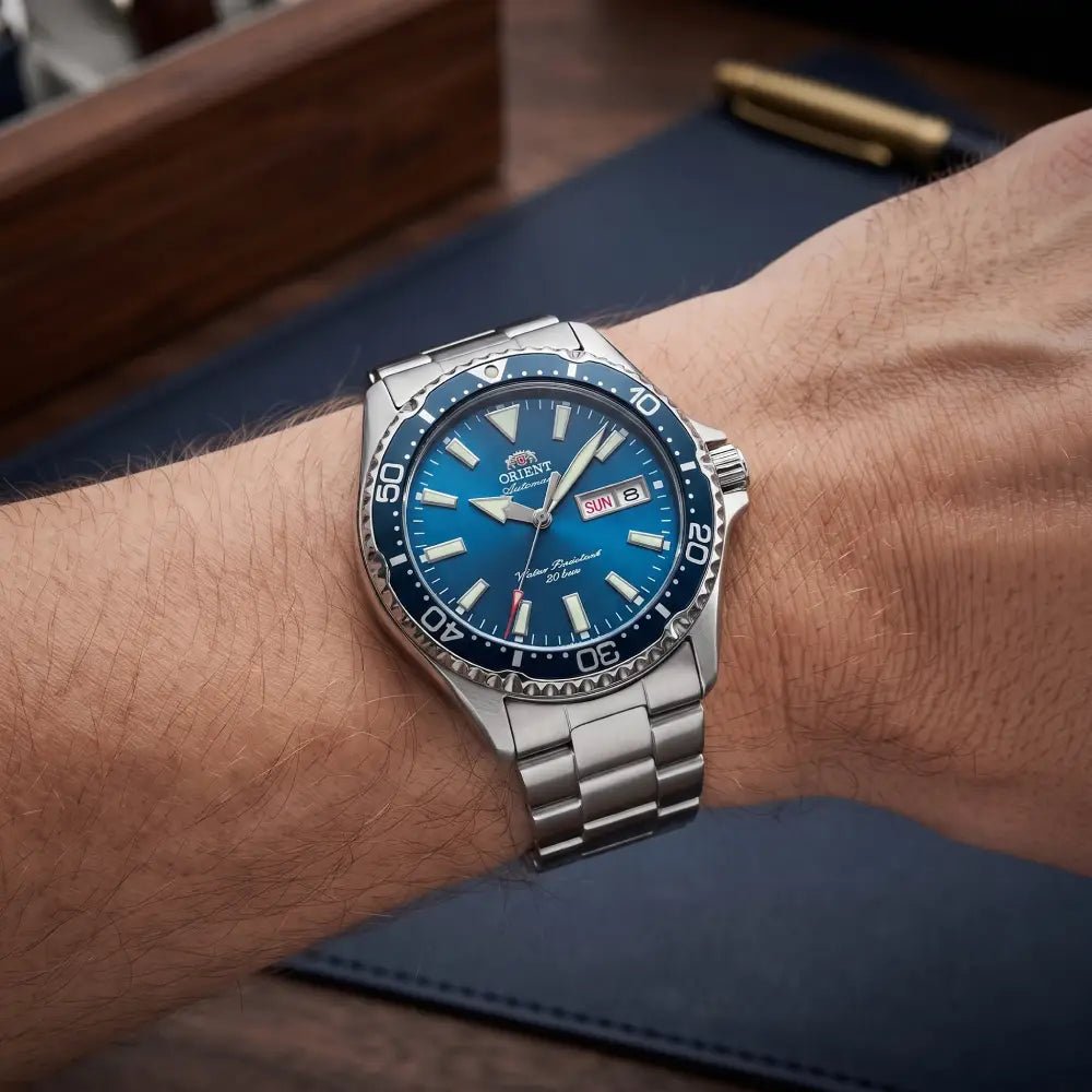 Orient-Orient Mako RA-AA0824L Automatic Blue Dial Stainless Steel Sapphire 200M Men's Watch-Wristbear-2