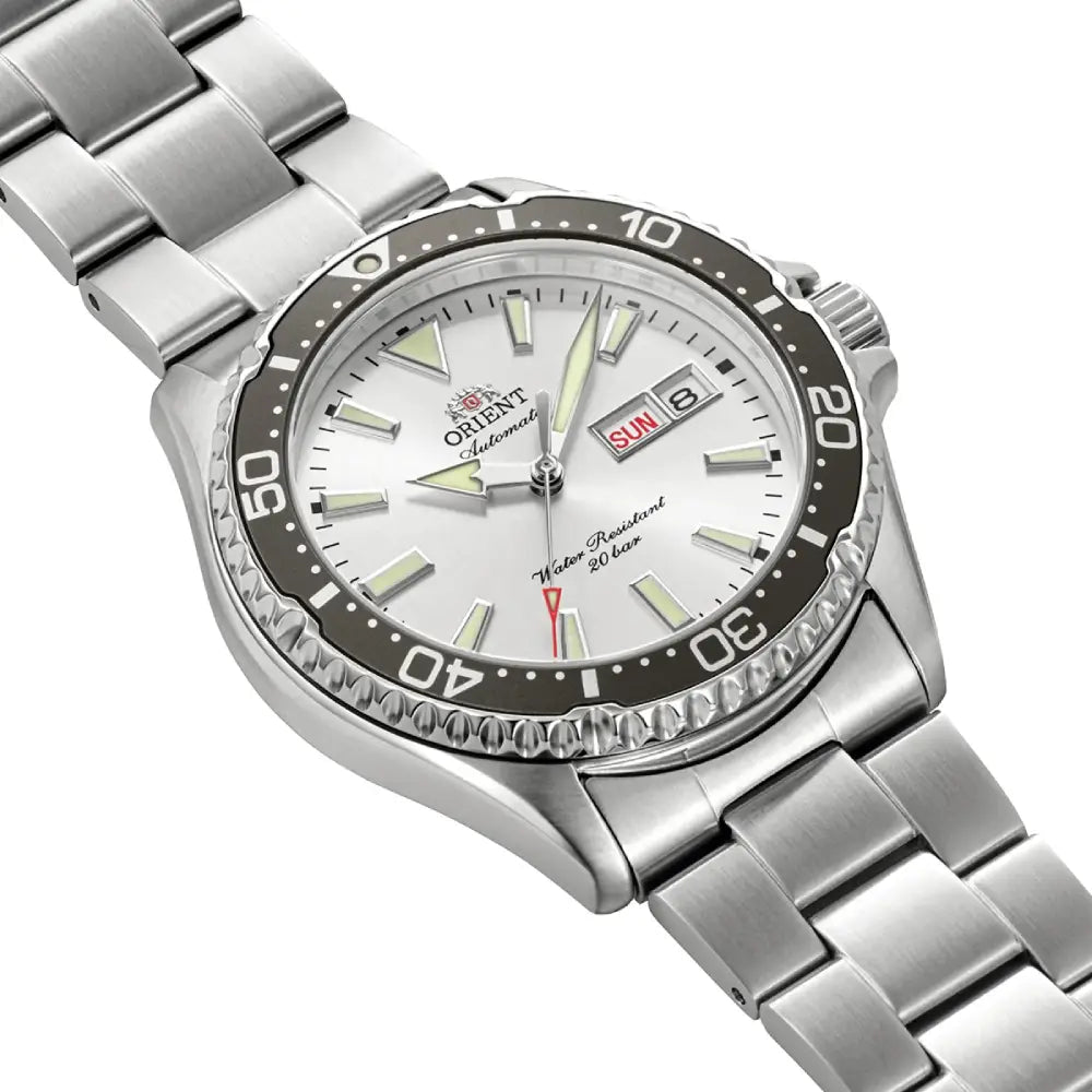 Orient-Orient Mako RA-AA0825S Automatic White Dial Stainless Steel Sapphire 200M Men's Watch-Wristbear-2