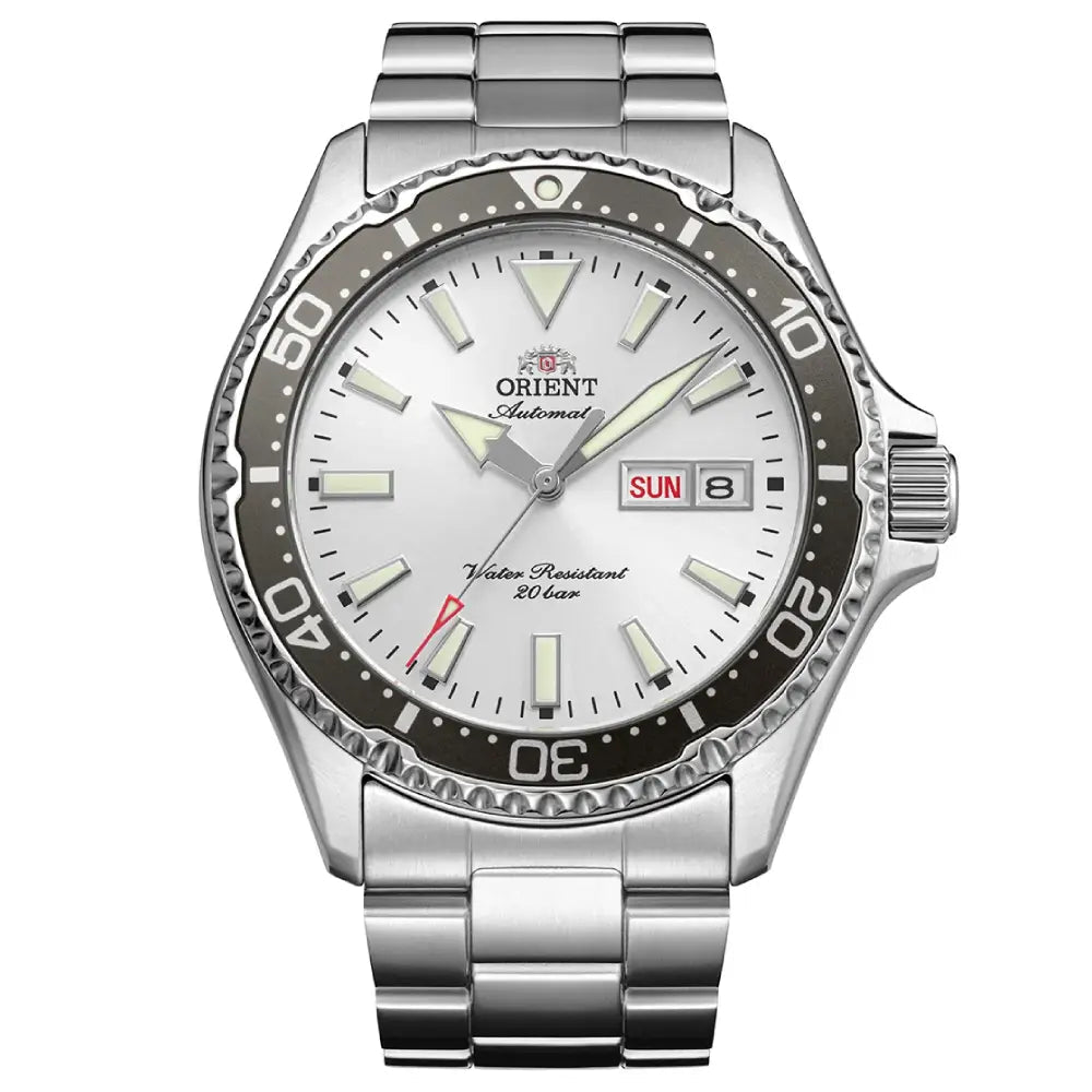 Orient-Orient Mako RA-AA0825S Automatic White Dial Stainless Steel Sapphire 200M Men's Watch-Wristbear-1