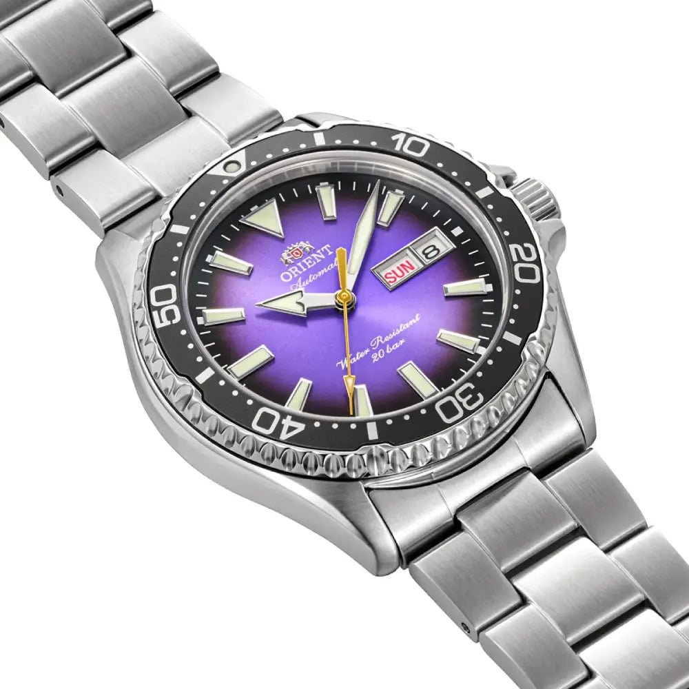 Orient-Orient Mako RA-AA0827V Automatic Purple Dial Stainless Steel Sapphire 200M Men's Watch-Wristbear-3