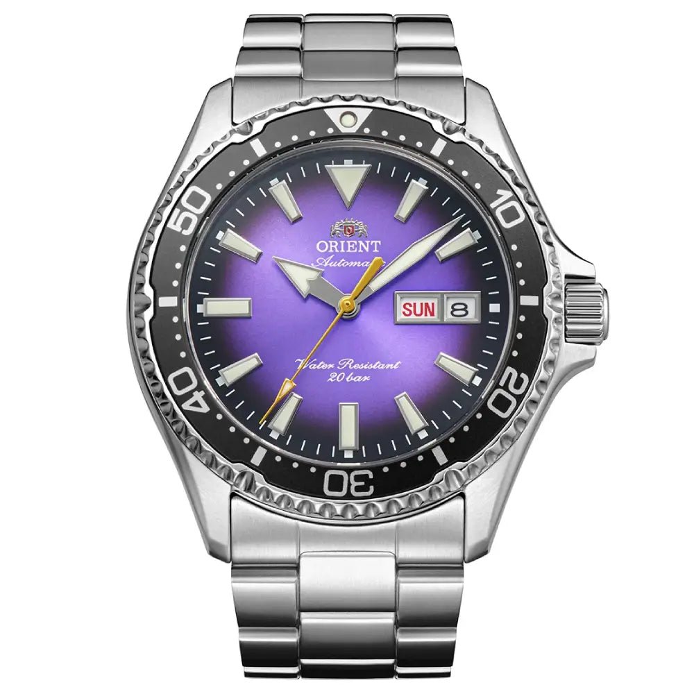 Orient-Orient Mako RA-AA0827V Automatic Purple Dial Stainless Steel Sapphire 200M Men's Watch-Wristbear-1