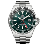 Orient-Orient Mako RA-BC0002E GMT Automatic Green Dial Stainless Steel Sapphire 200M Men's Watch-Wristbear-1