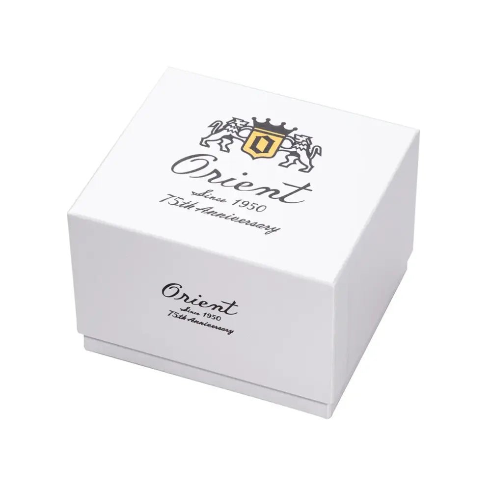 Orient-Orient RA-AC0027S 75th Anniversary Limited Edition Automatic White Dial Beige Leather Men's Watch-Wristbear-8