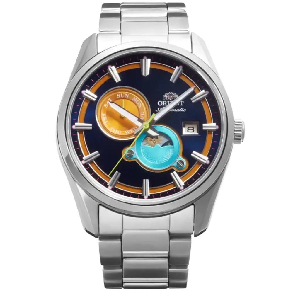 Orient-Orient Stretto Day & Night RA-AK0316L Automatic Multicolour Dial Steel Bracelet Men's Watch-Wristbear-1