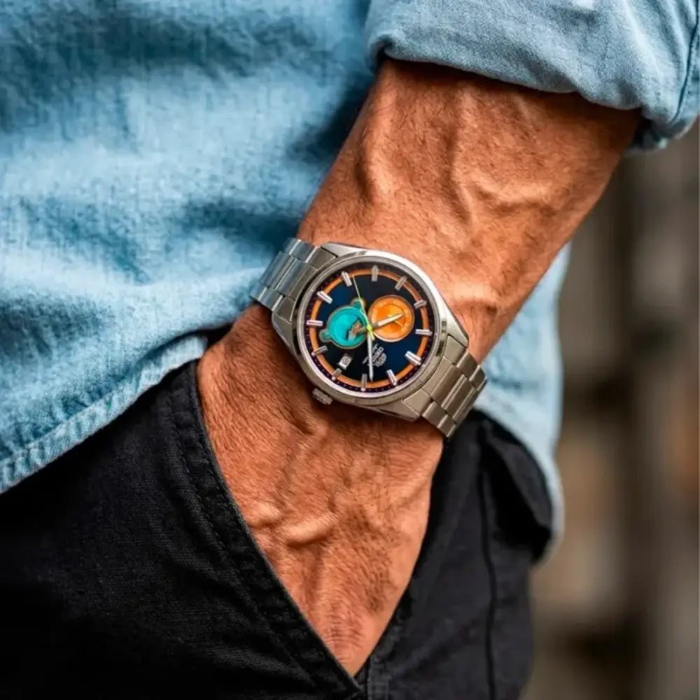 Orient-Orient Stretto Day & Night RA-AK0316L Automatic Multicolour Dial Steel Bracelet Men's Watch-Wristbear-3
