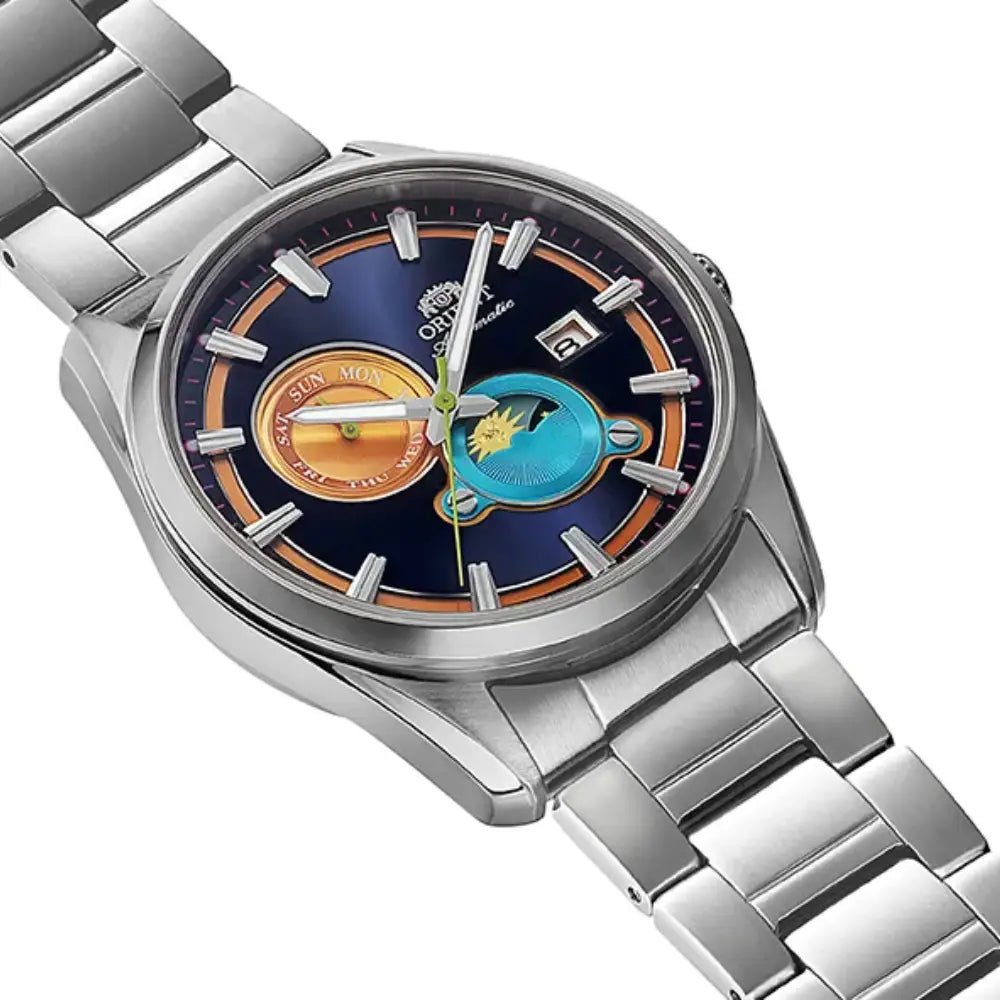 Orient-Orient Stretto Day & Night RA-AK0316L Automatic Multicolour Dial Steel Bracelet Men's Watch-Wristbear-4