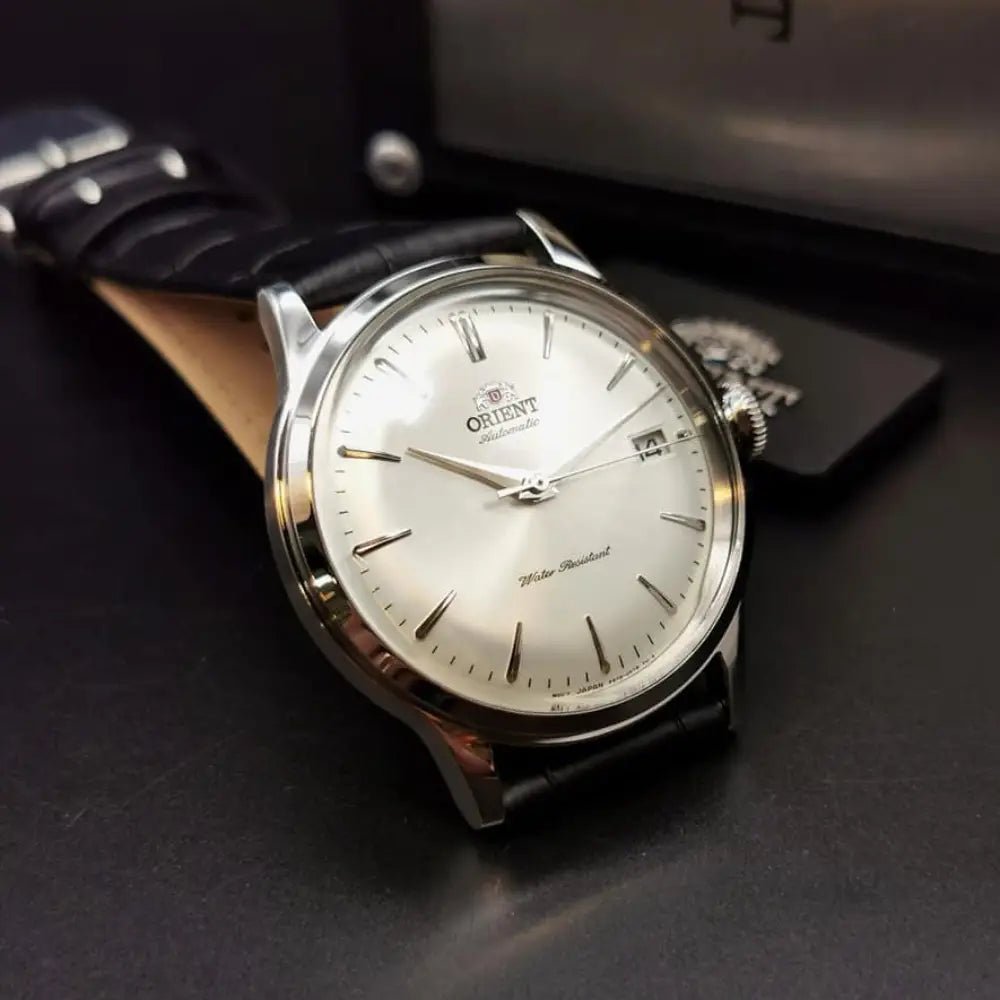 Orient Bambino 38 RA-AC0M03S Automatic White Dial Leather Strap Men’s Watch - shop_name OrientRA-AC0M03S