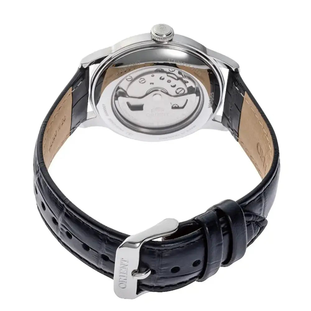 Orient Bambino 38 Small Seconds RA-AP0101B Automatic Black Sunburst Dial Leather Strap Men’s Watch-Orient-Wristbear-5