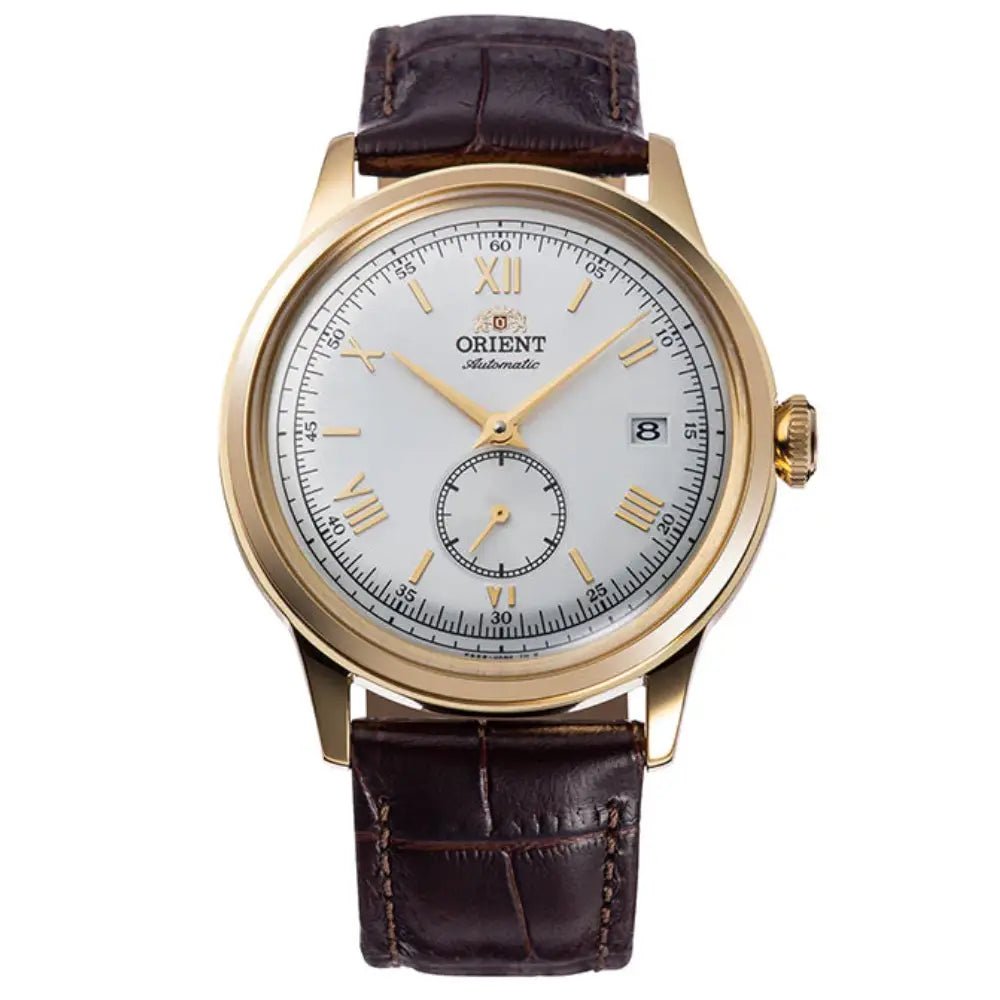 Orient Bambino 38 Small Seconds RA-AP0106S Automatic Silver Dial Brown Leather Strap Men’s Watch - shop_name OrientRA-AP0106S