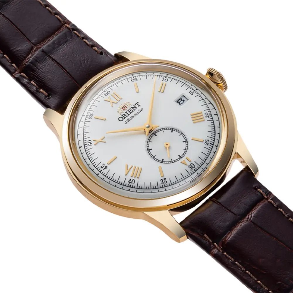 Orient Bambino 38 Small Seconds RA-AP0106S Automatic Silver Dial Brown Leather Strap Men’s Watch - shop_name OrientRA-AP0106S
