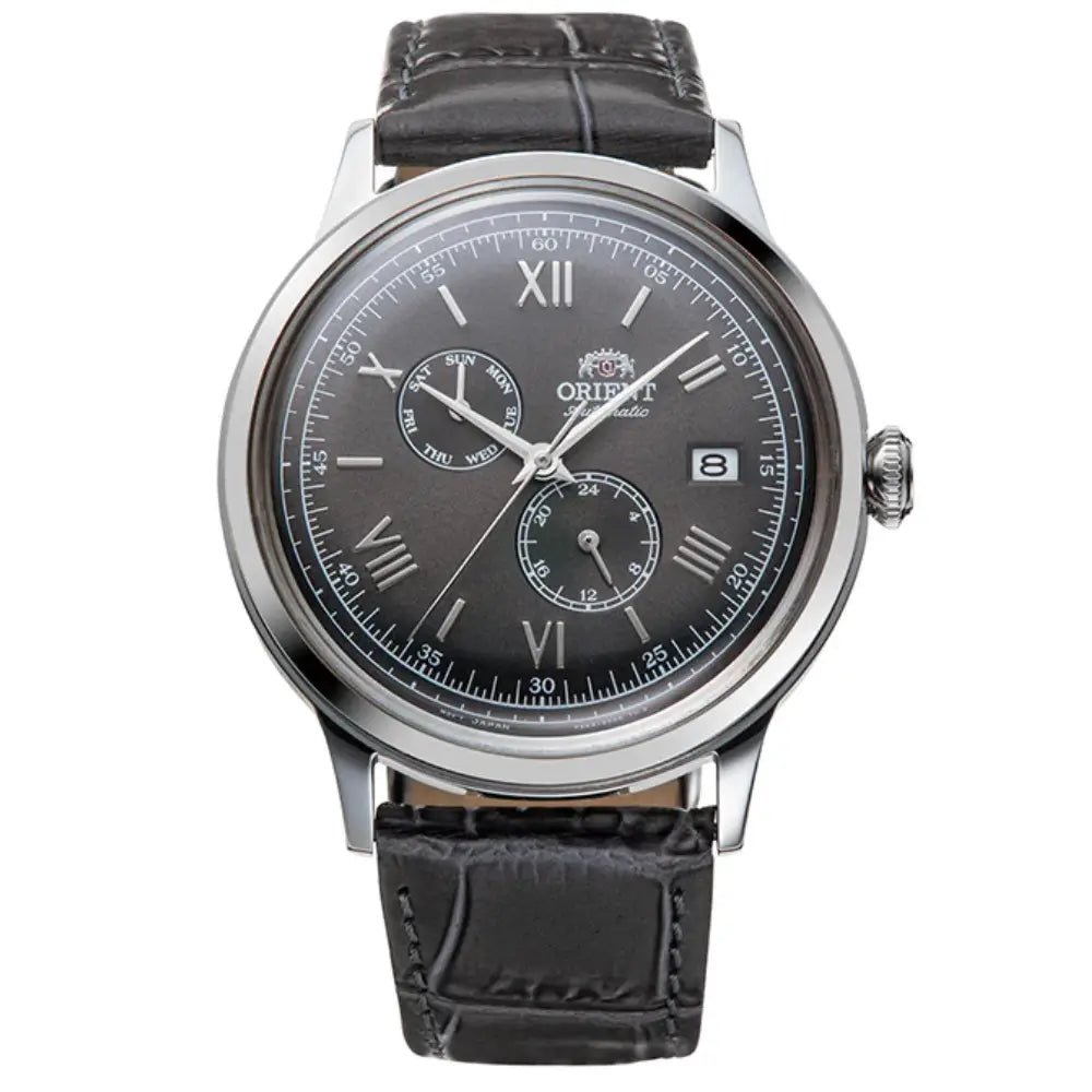 Orient Bambino Multi-Hand RA-AK0704N Automatic Grey Dial Leather Strap Men’s Watch - shop_name OrientRA-AK0704N