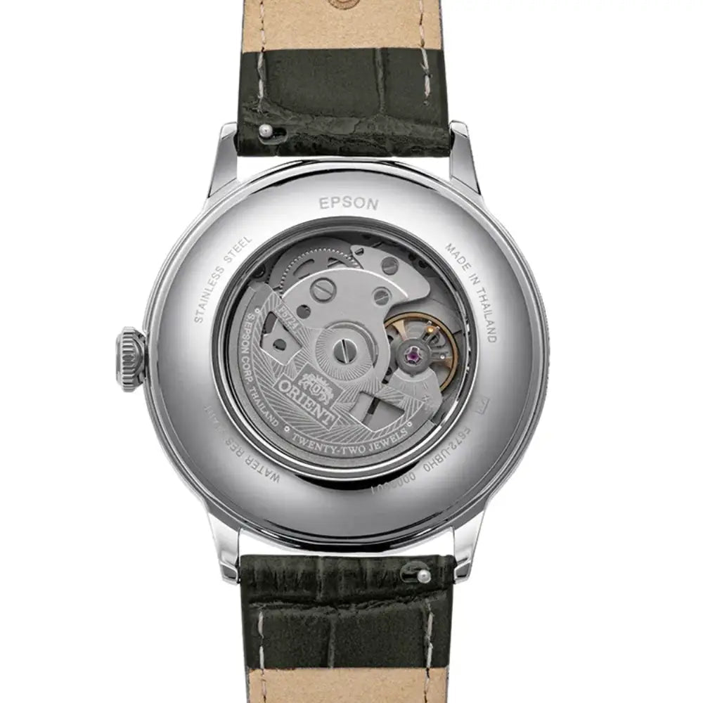 Orient Bambino RA-AC0025N Automatic Beige Sunburst Dial Brown Leather Strap Men’s Watch - shop_name OrientRA-AC0025N