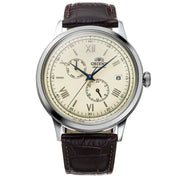 Orient Bambino RA-AK0702Y Automatic Multi-Dial Ivory Roman Dial Leather Strap Men’s Watch - shop_name OrientRA-AK0702Y