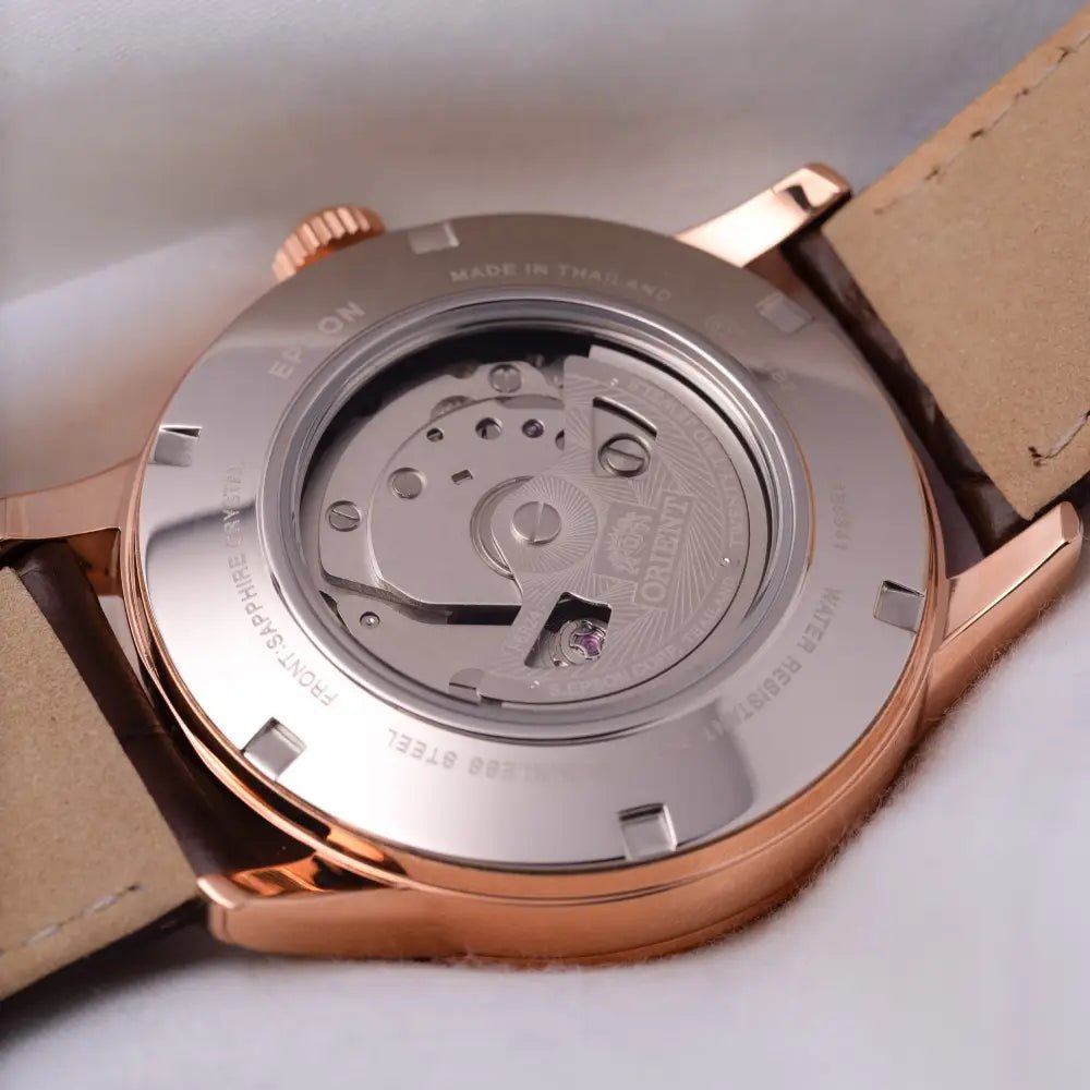 Orient Sun & Moon RA-AK0007S Automatic Beige Dial Leather Strap Men’s Watch - shop_name OrientRA-AK0007S